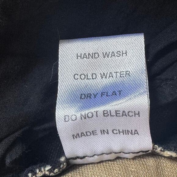 New AFTERHOUR Midnight Rodeo Set Black Wash Denim Embroidered Mini Skirt Sz M - Picture 12 of 12